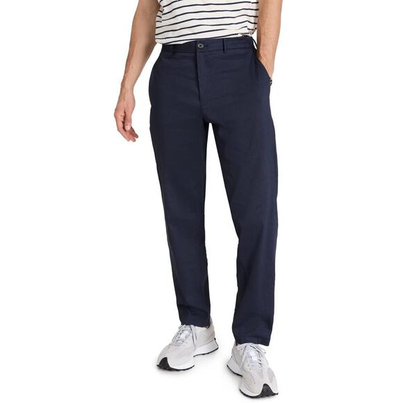 Theory Size 38 $225 Curtis Drawstring Space Navy Eco Crunch Linen Blend Pants - Picture 1 of 7